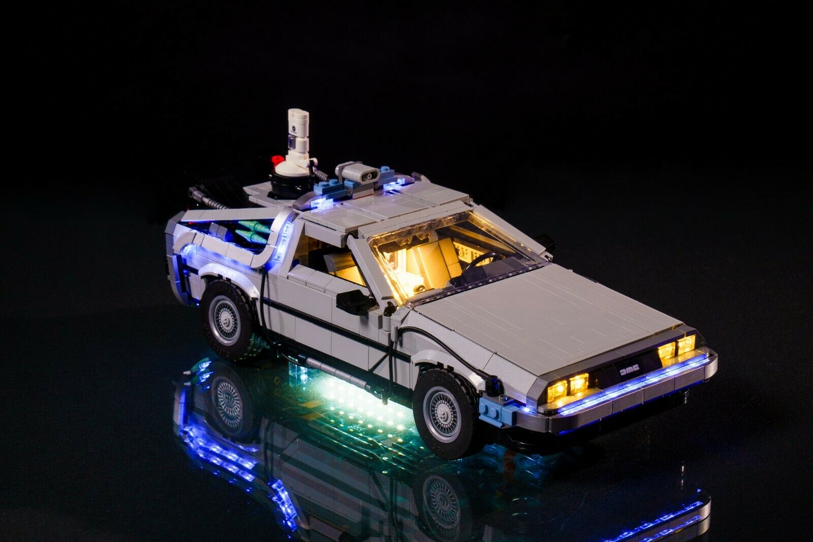 LED Lighting Kit For LEGO 10300 Back To The Future Time Machine